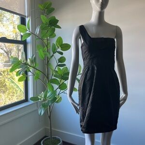 Max & Cleo One Shoulder Black Dress